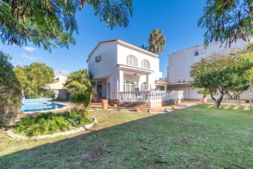 Sm21-Gran Casa De Vacaciones En La Playa, 4 Habitaciones, Climatizada, Piscina, Barbacoa Y Wifi 艾姆布里亚布拉瓦 外观 照片