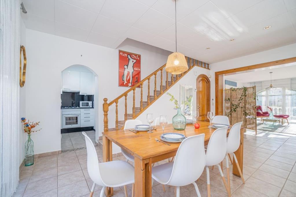 Sm21-Gran Casa De Vacaciones En La Playa, 4 Habitaciones, Climatizada, Piscina, Barbacoa Y Wifi 艾姆布里亚布拉瓦 外观 照片